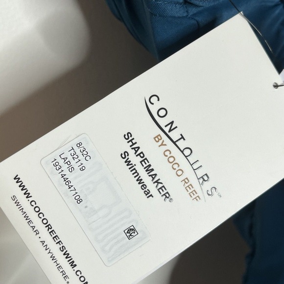 Contours By Coco Reef Shapemaker One Piece Swimsuit Lapis Blue Womens 8 32C - Picture 12 of 15